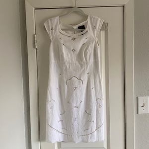 White linen dress